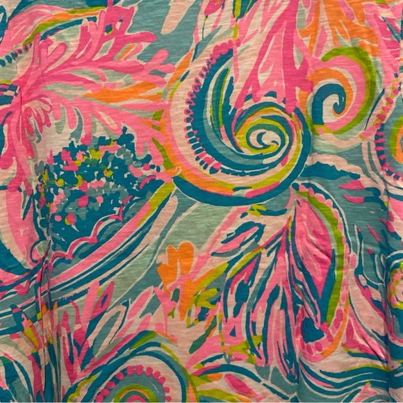 Lilly Pulitzer Etta Scoop Neck Top XXL- NWT in Carnivale Coral - Picture 6 of 7